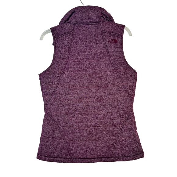 North Face Puffer Vest Medium Magenta Purple Fuschia Zip Front - Picture 2 of 10